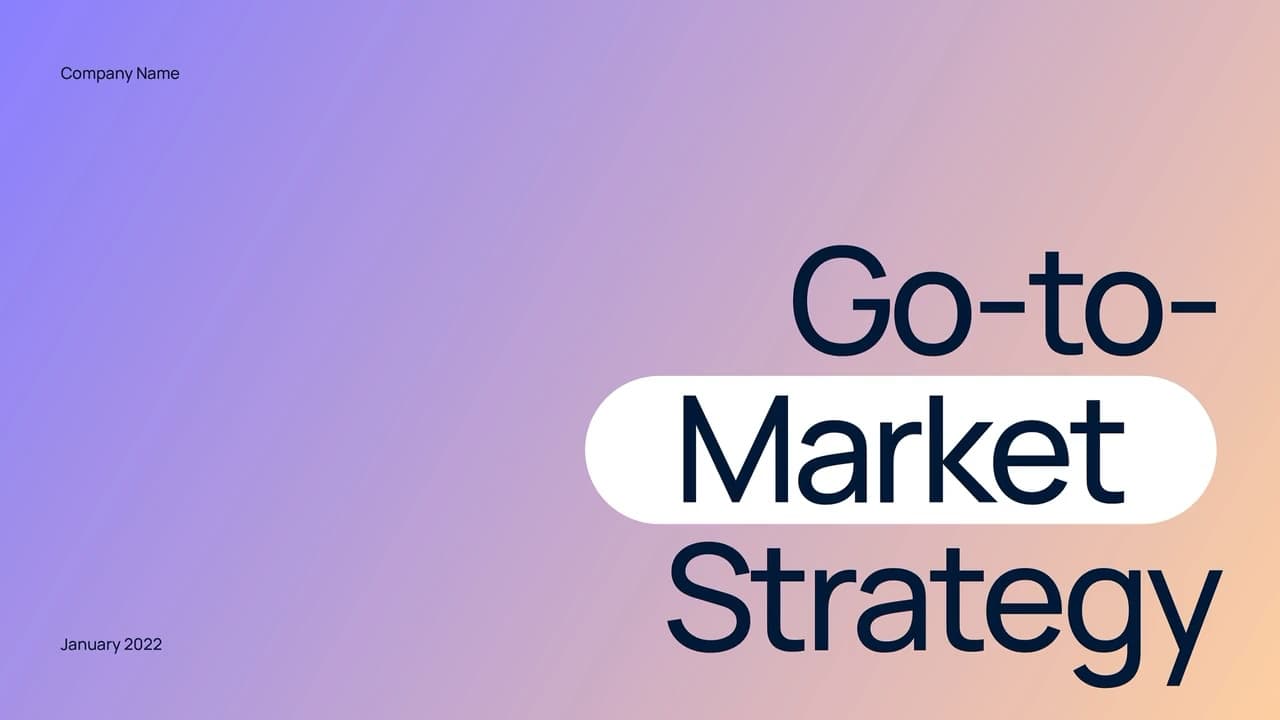 Go-to-Market Strategy template | Pitch