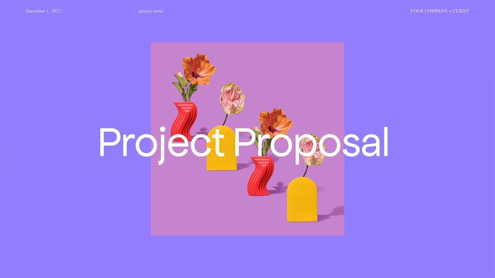 Project proposal template Pitch