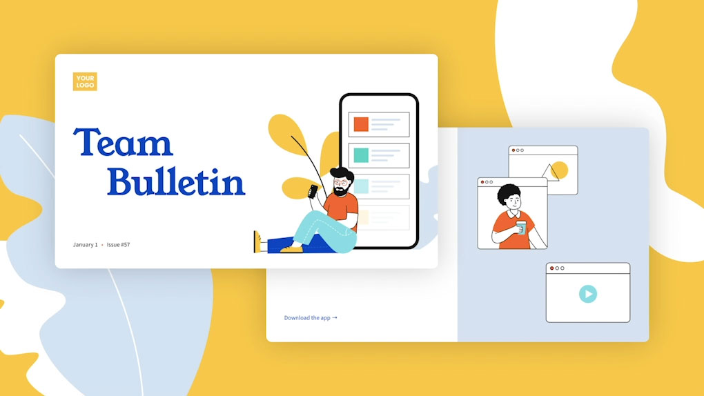 Team Bulletin template Pitch